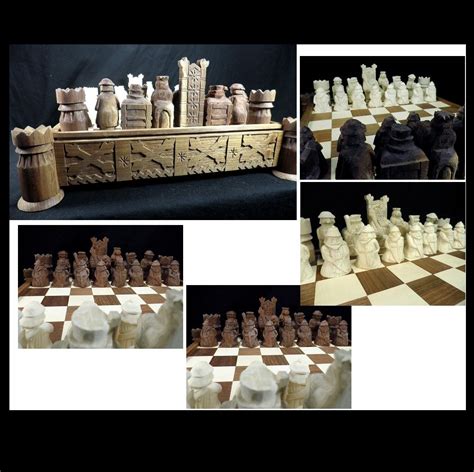 Chess Set Wooden 3ds Max blend c4d unitypackage upk ma gltf 179. . Seventh seal chess set replica
